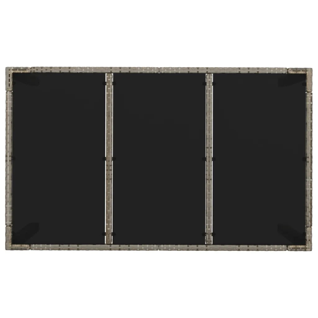 Set da Pranzo da Giardino 5 pz | Set Salotto da Giardino con Cuscini in Polyrattan Grigio