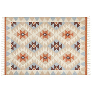 Tappeto Kilim in cotone multicolore 160 x 230 cm reversibile con motivo geometrico rettangolare Tradizionale