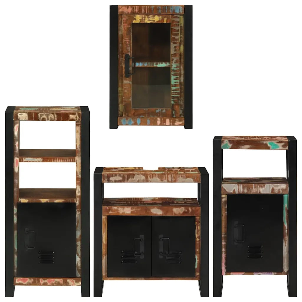 Set di mobili per il bagno 4 pcs Legno massello riciclato 3305699