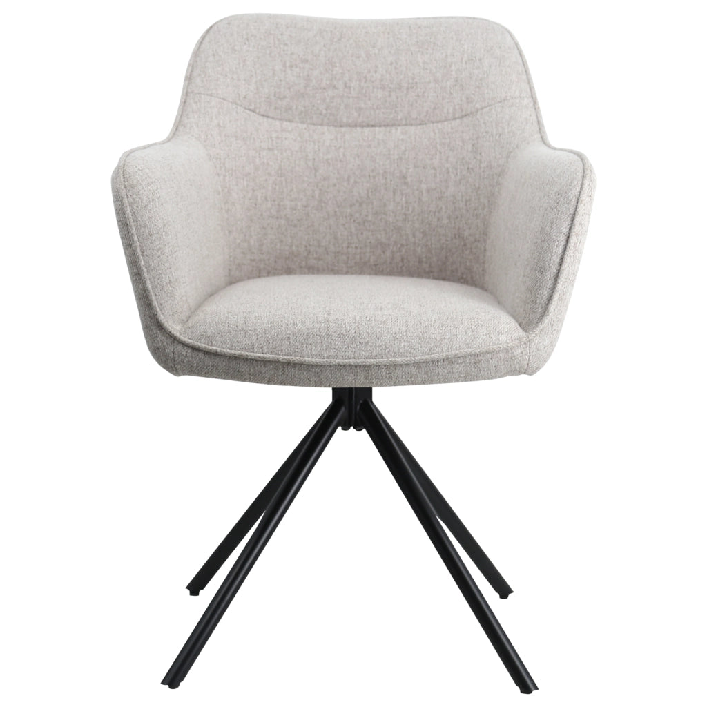 Set di 2 sedie in tessuto grigio DANNA