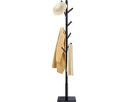Kapstok con supporto anti-slip, 180cm alto, 8 ganci, forma a Y, legno massello - ingresso, salone, bianco