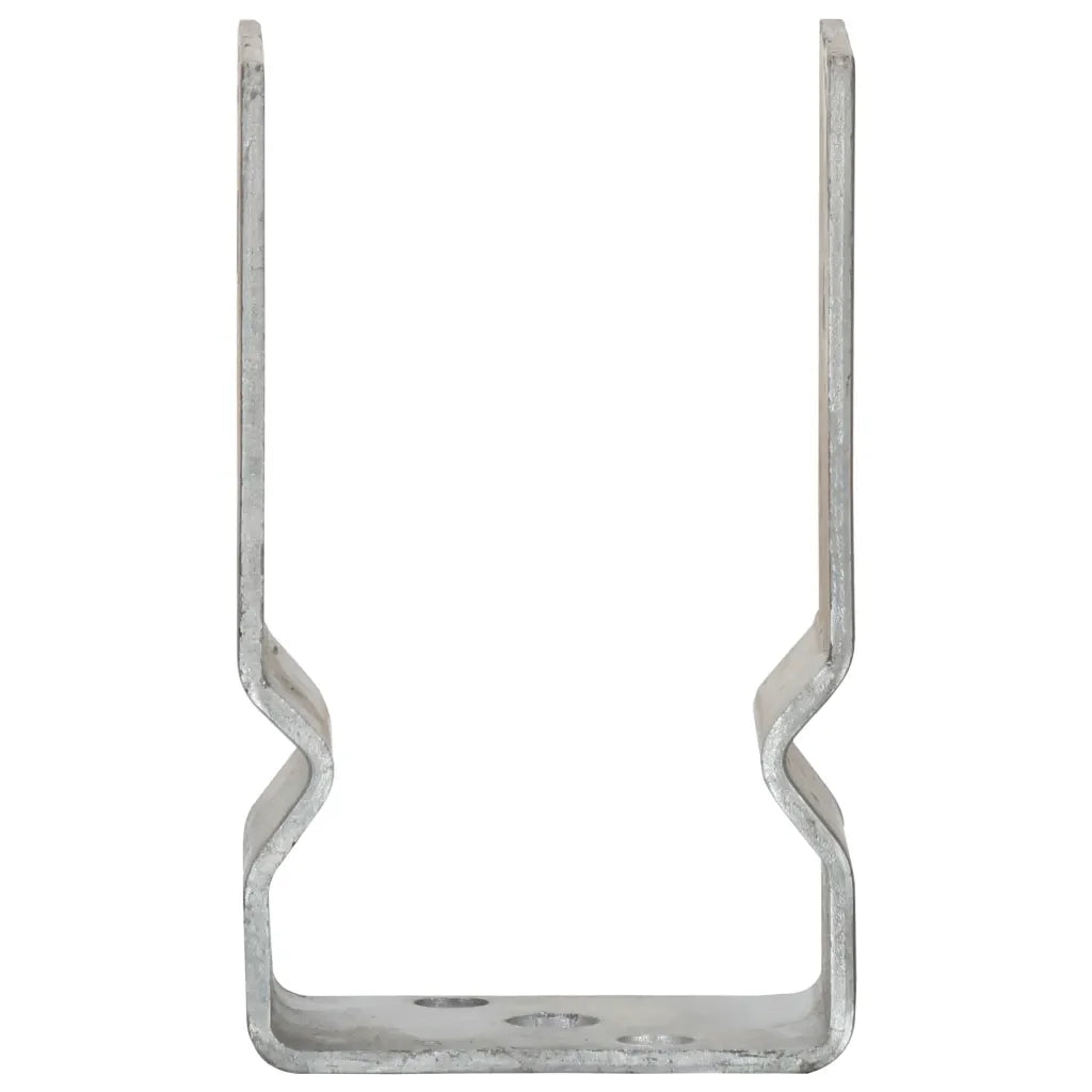 Picchetti per Recinzione 6 pz Argento 8x6x15 cm Acciaio Zincato 145330