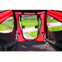 Rimorchio per cani bici, con gancio girevole di sicurezza, zanzariera e copertura antipioggia