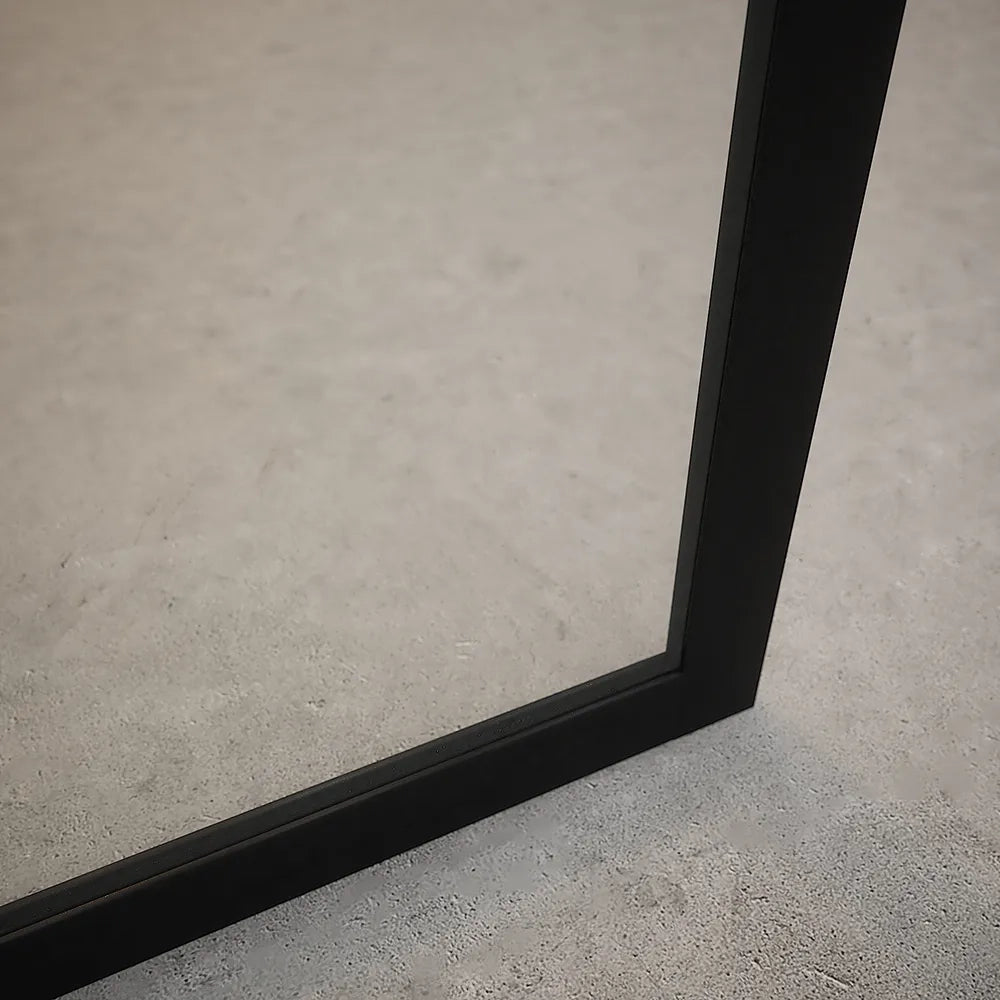 Doccia walk-in full frame 130 cm vetro trasparente profili neri | Rodi