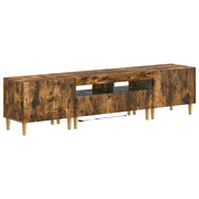 Mobile TV LED a 5 pezzi Rovere Fumo Legno ingegnerizzato 3416603