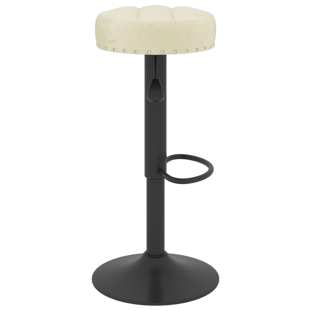 Sedie da Bar 2 pz Crema in Velluto 332994