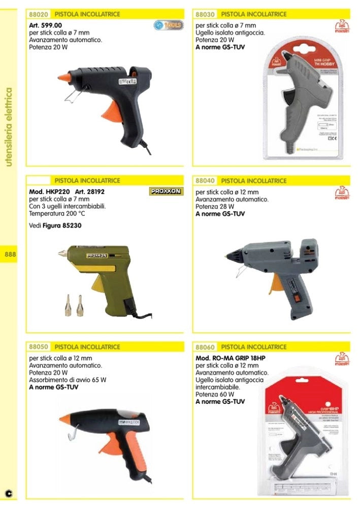 1pz maestri pistola incollatrice mm.7 cod:ferx.17819