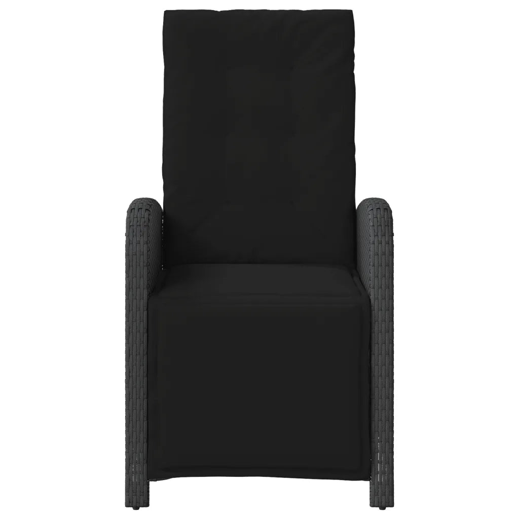 Sedie da Giardino Reclinabili 2 pz con Poggiapiedi Polyrattan 365193
