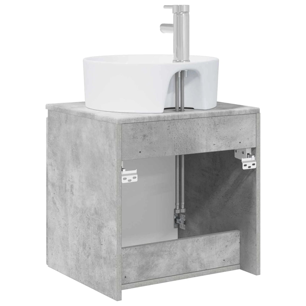 Mobile Lavabo da Parete Grigio Cemento 49,5 x 44,5 x 65 cm 890435