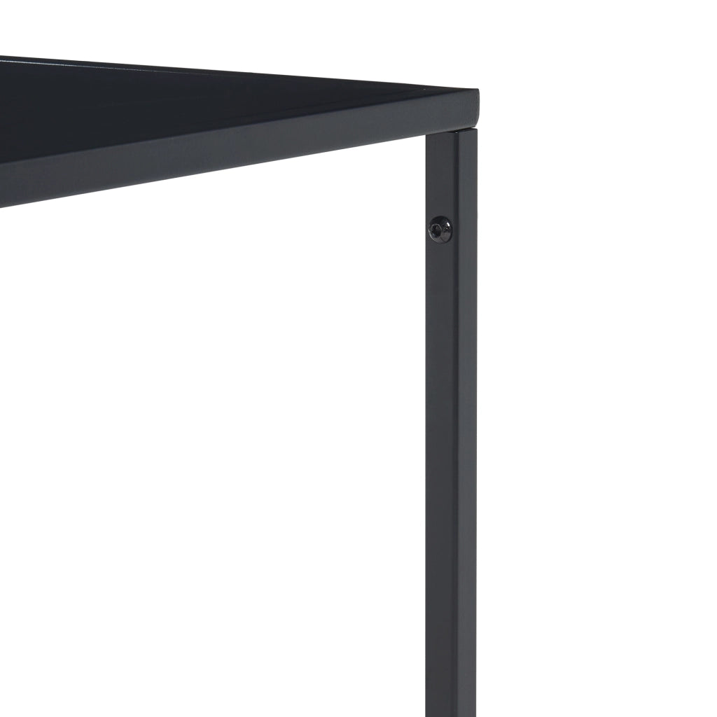 Tavolino Basso da Soggiorno Solund a 1 Piano di Appoggio 60x60x45 cm Nero opaco [en.casa]