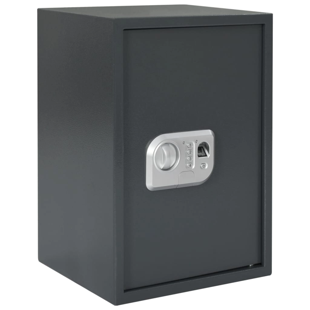 Cassaforte Elettronica Digitale con Blocco per Impronte 31x35x50 cm Acciaio