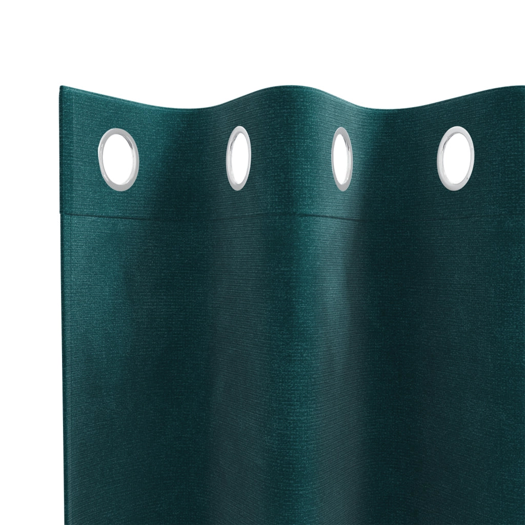 Tende oscuranti  con occhielli 2 pezzi Verde scuro in velluto