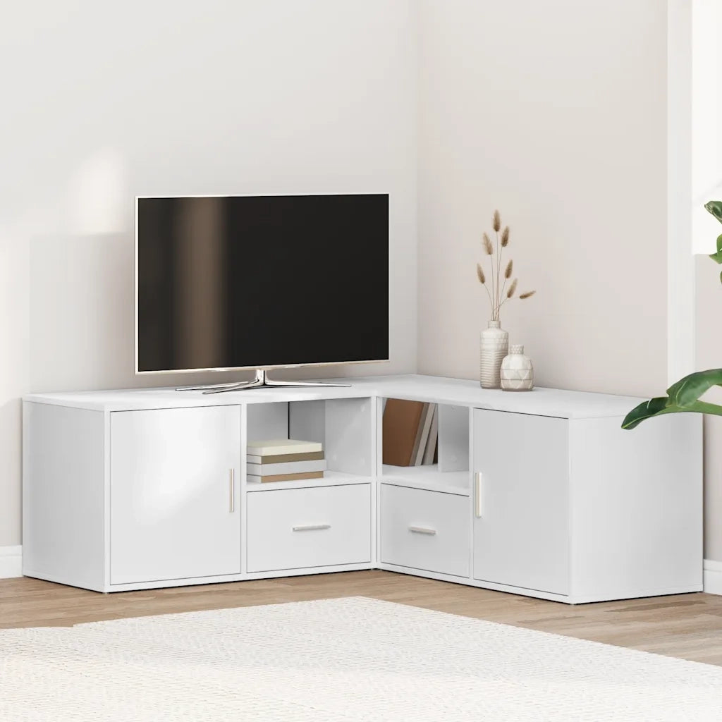 Mobile Angolare Bianco 200x40x45 cm in Truciolato CFW6086068