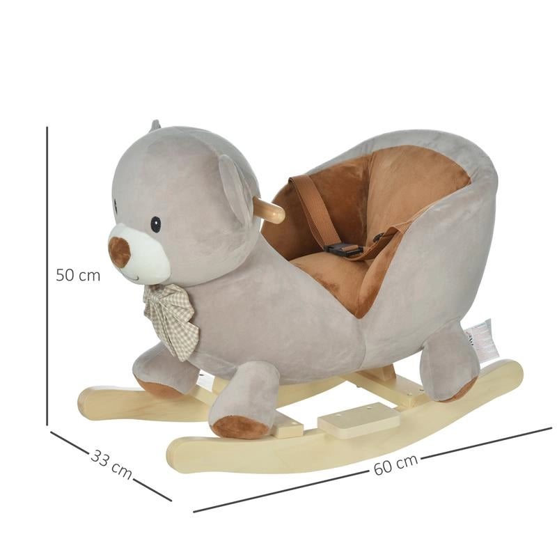 DONDOLO A FORMA DI ORSO PER BAMBINI 18-36 MESI - GRIGIO