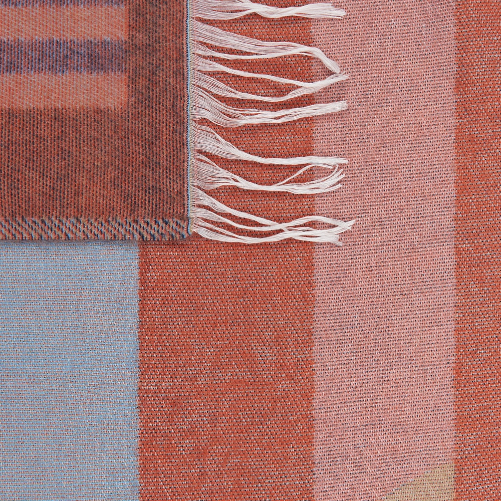 Coperta multicolore misto poliestere e acrilico 130 x 170 cm decorativo motivo astratto inverso