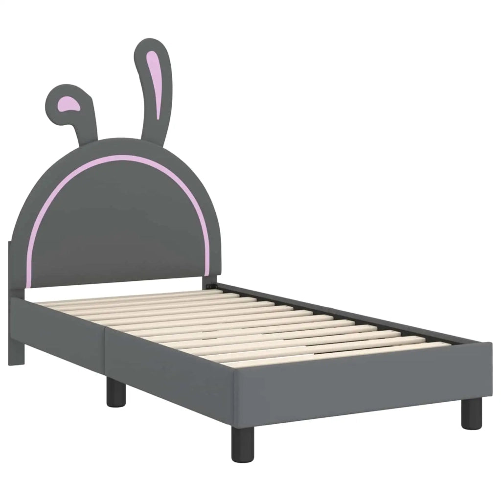 Struttura letto Bambini | Letto Infantile | Lettino con testata Grigio Chiaro 80 x 160 cm