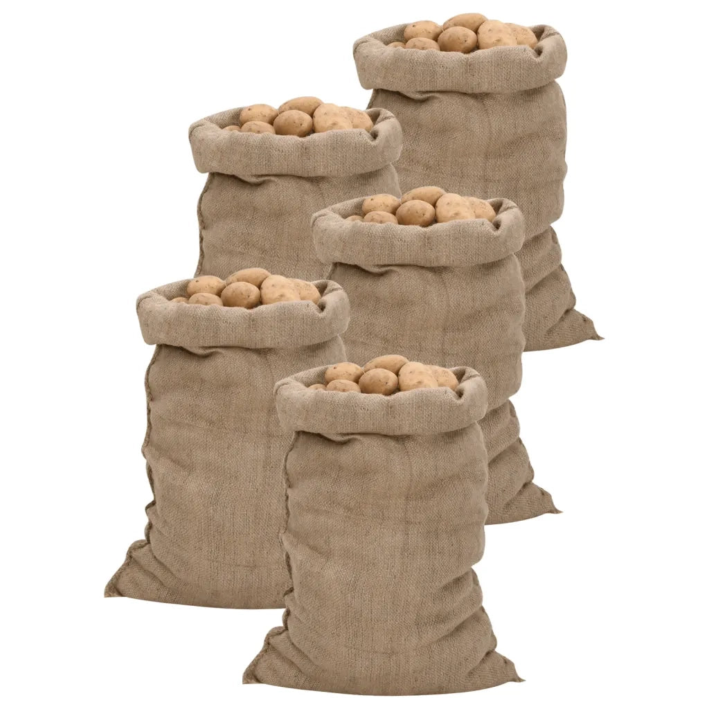 Sacchi di Iuta 5pz 60x105 cm 100% Iuta 340 gsmcod mxl 110346