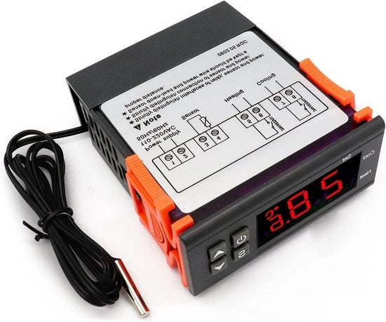 Termostato Digitale 10A con Relè e Sensore -50 ℃ ~ 99 ℃ Regolatore di Temperatura - 110-220v