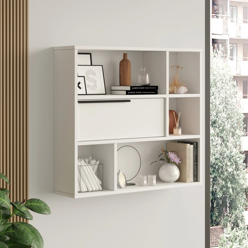 Scaffale da Parete Vesanto 90 x 22 x 81 cm - Bianco [en.casa]