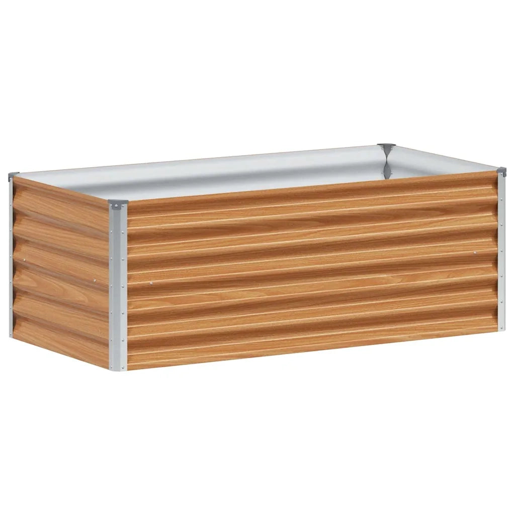 Fioriere | Cassetta per fiori | Letto rialzato da giardino 98 x 50 x 36 cm Acciaio zincato
