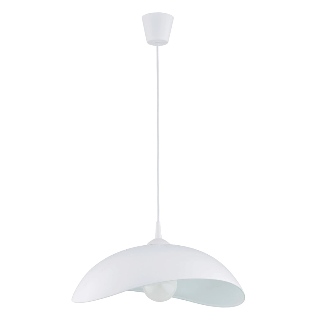Lampada a sospensione Alfa Jasmin bianca vetro E27 15W