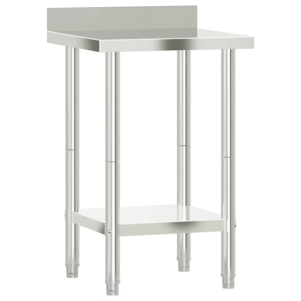 Tavolo Lavoro da Cucina con Paraschizzi 55x55x93cm Acciaio Inox CFW2217161