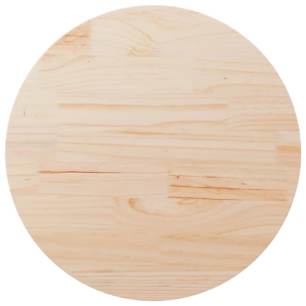 Piano Tavolo Ã˜80x2,5 cm in Legno Massello di Pino