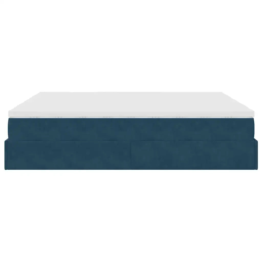Struttura Letto Pouf con Materassi 160x200 cm Velluto