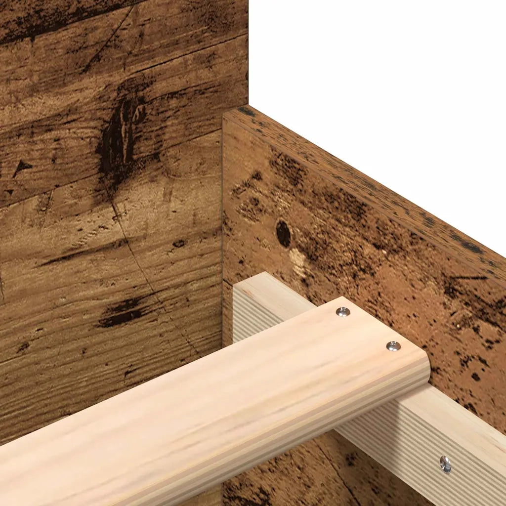 Struttura del letto-Giroletto Legno vecchio 203 x 203 x 50 cm