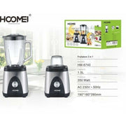 Trade Shop - Frullatore 2 In 1 Tritatutto Frutta Frullati Frappe 1,5lt 350w Hoomei Hm-6740 -