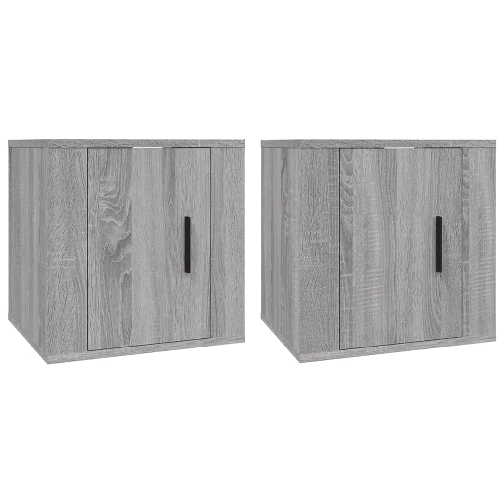 Mobile TV multimediale da parete mensola TV credenza TV per sala da pranzo soggiorno camera da letto 2 pezzi Sonoma 40 x 34,5 x 40 cm grigio 02_0029013