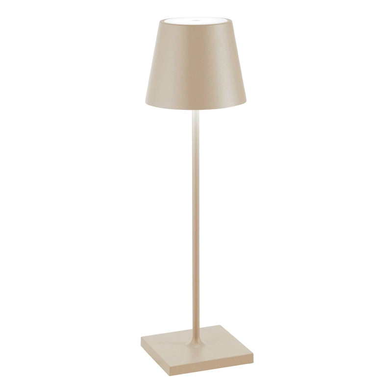 Zafferano Lampada a led da tavolo Poldina Pro Sabbia ricaricabile e dimmerabile con batteria fino a 12 ore
