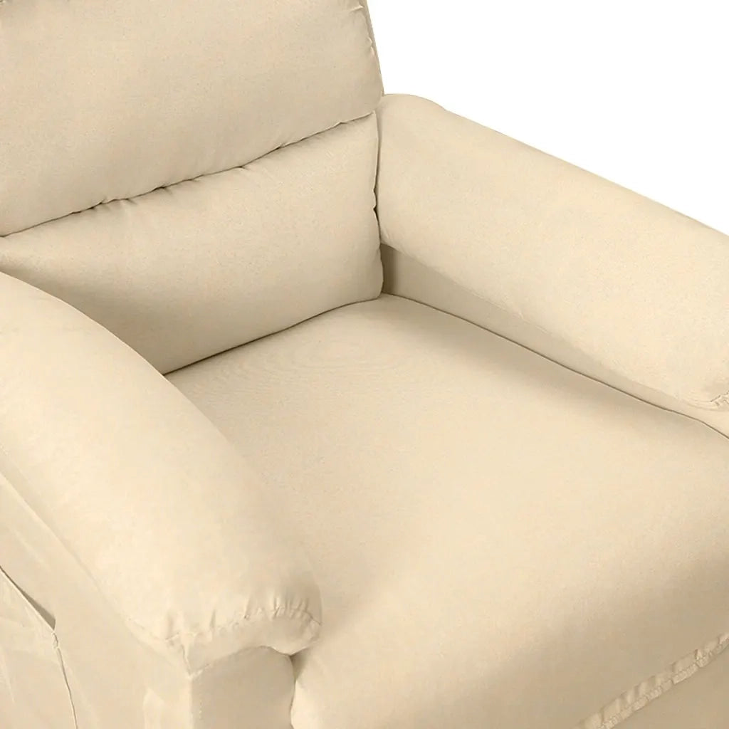 Poltrona Elettrica Reclinabile Crema in Tessuto cod mxl 7975