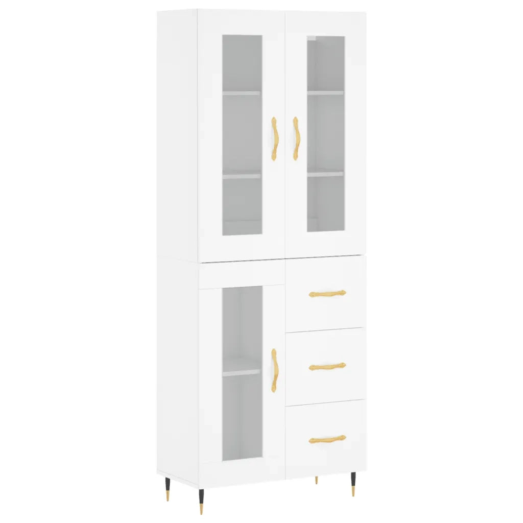 Credenza Bianca 69,5x34x180 cm in Legno Multistratocod mxl 78126