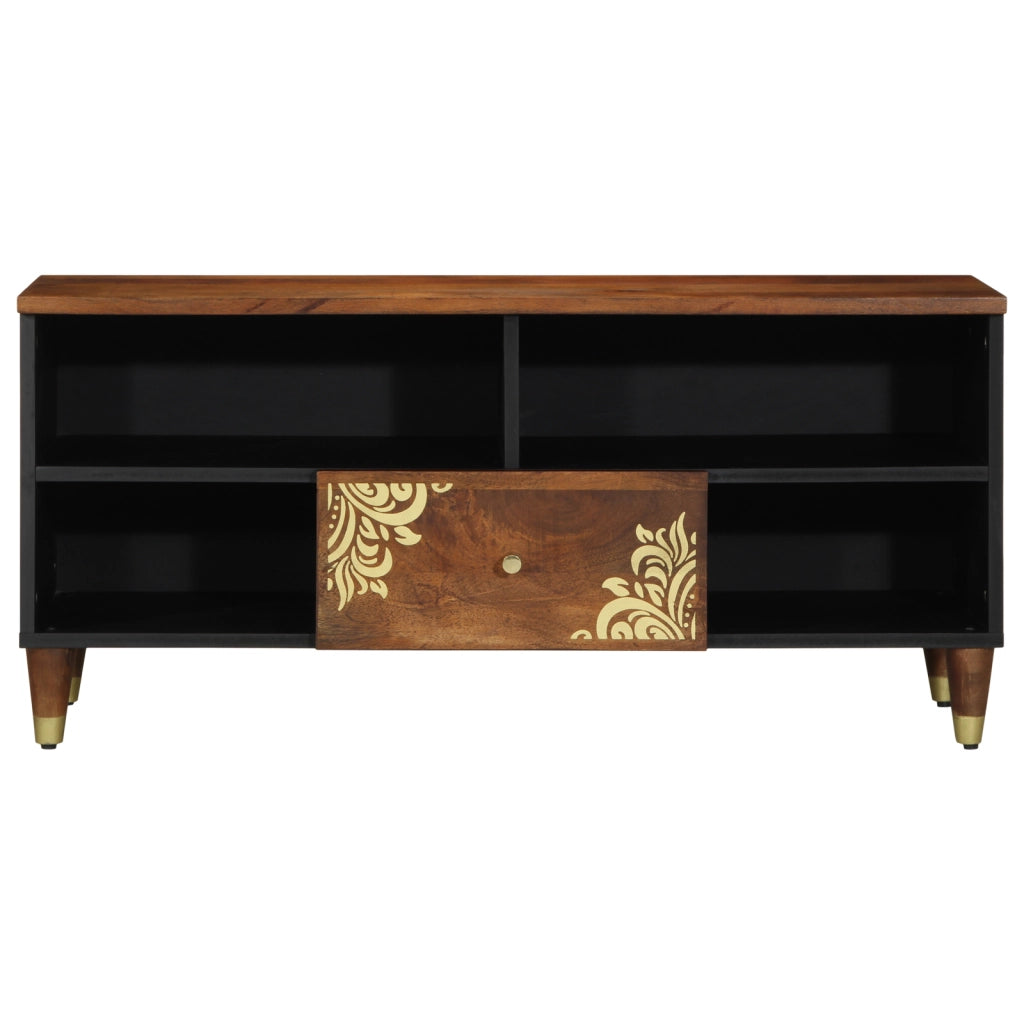 Mobile TV 100x33x46 cm in legno massello di mango