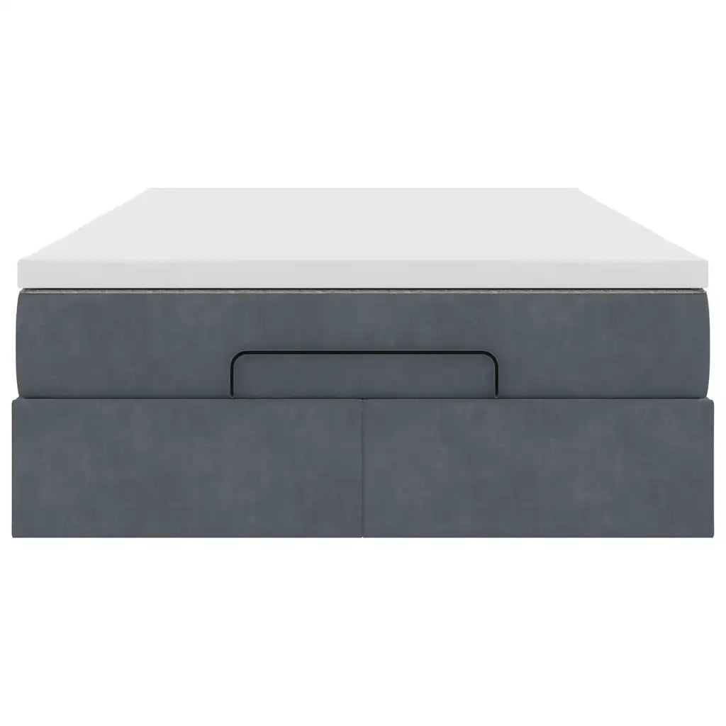 Struttura Letto Pouf con Materasso 120x200 cm Velluto 3311178