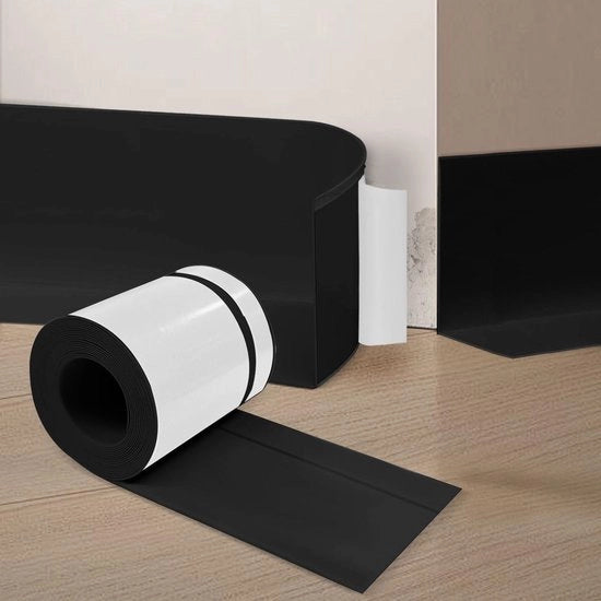 Plint Flexibile in PVC - Plinti Selfadesivi - Plinti in PVC morbidi - Adesivo per cucina/bagno - Tagliabile/Ripiegabile - Materiale di alta qualità 50mm x 20mm x 6M