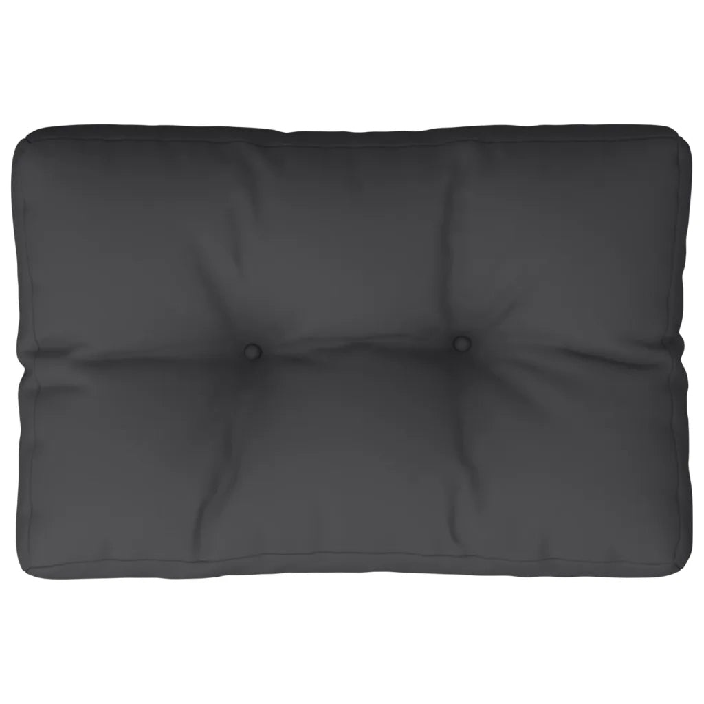 Cuscino per Pallet Nero 60x40x12 cm in Tessuto