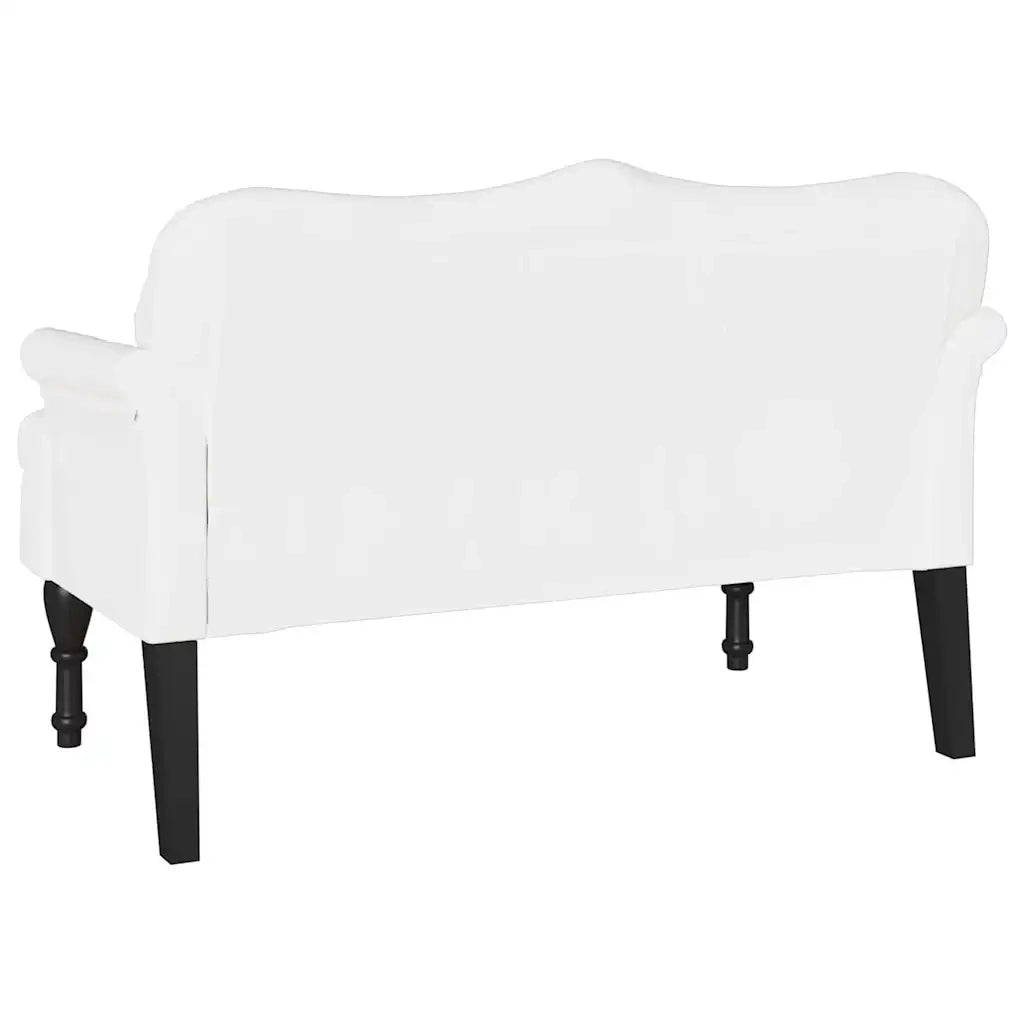 Panca Chesterfield Bianco 120,5 x 65 x 75 cm Pelle Sintetica 42019285