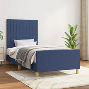 Giroletto senza Materasso Blu 90x190 cm in Tessuto