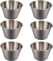 6 piccoli piatti per snack in acciaio inossidabile, piccoli contenitori per salse, ciotole, acciaio inossidabile, snack, piatti da servire per insalate, snack e altri piatti da servire per lavatrici a vapore e lavastoviglie.
