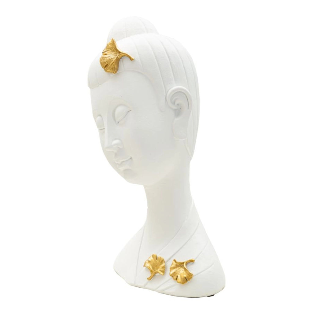 Scultura VKH373, Bianco, Poliresina, 21,5x16x35 cm