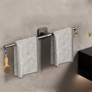 Asciugamani a muro regolabili, 40 cm, Design regolabile, Senza perforazione, Supporto asciugamani, Autoadesivo per incollaggio, per bagno e cucina