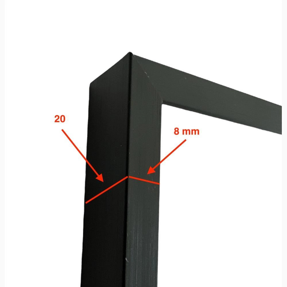 Cornice in alluminio Minimal 21x29,7 Formato A4 Nero per diplomi lauree Poster