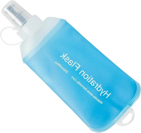 Bottiglia di acqua trasparente opzionabile, 250 ml, per kit di idratazione per ciclismo, atletica e escursioni