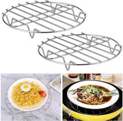 Taartaio metallico 2 in 1, rostro per pentole, raffreddatore per torte, metallico, in acciaio inossidabile, resistente a forno e lavastoviglie