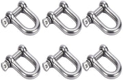 Anello a D con 6 pezzi - Acciaio Inox 304 - Zaffiro - Robusto e Duraturo - Dimensioni 35 x 33 mm - Diametro Interno 24 x 12 mm