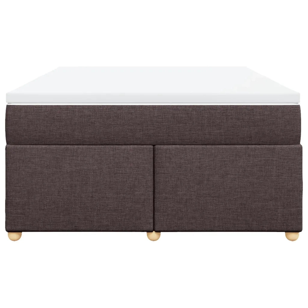Giroletto a Molle con Materasso Marrone Scuro 140x190cm Tessuto 3285376