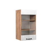 Vicco Mobile da cucina in vetro Bianco casa di campagna 40 cm