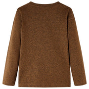 Maglietta Bambini Maniche Lunghe Cognac Mélange 116 12831